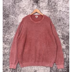 Faherty Sunwashed Crewneck Sweater XXL Mens Red Knit Long Sleeve Pullover